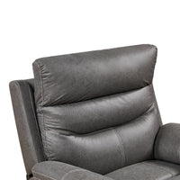 Oversized Power Recliner Chair for Adults, 240 Degree Swivel Glider Rocker Rocking Chair with Adjustable Backrest 90-132 Angle and Built-in Charging Ports for Living Room, Gray