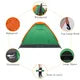 Waterproof Camping Dome Tent for 2 Person, Outdoor Hiking Survival Canopy Travel Tent with Top Trap Hook and Dual-way Zip for Adult Family Travel, Green&Orange