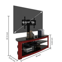 Swivel Floor TV Stand with Storage for 32-65 inch TVs, Corner TV Stand with Mount for Media, Glass Entertainment Center Height Adjustable w/Cable Management/VESA up to 220lbs