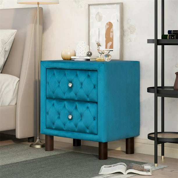 Tufted nightstand deals