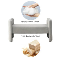 52" Inches Bedroom Bench, Modern Tufted End of Bed Bench with Arms, Upholstered Ottoman Couch Bedroom Benches for Foot of Bed Long Bench Window Sitting Fireplace Bench, 250LB, Grey Teddy