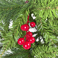 7.5FT Upside Down Christmas Tree Pre-lit Artificial Christmas Trees with Artificial Berries, Santa's Legs and 1500 Branch Tips Xmas Trees for Holiday Carnival Party Home Decorations, Green