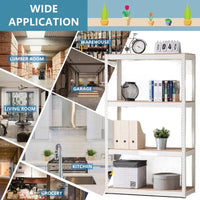 Storage Shelves, 4 Tier Adjustable Garage Storage Shelving, Heavy Duty Metal Storage Utility Rack Shelf Unit Shelves Organization for Warehouse Pantry Closet Kitchen, 23.6" x 15.7" x 47.2", White