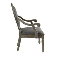 Brentwood Accent Chairs-Birch Hardwood, INCLAKE Hand Carved Scroll Design Living Armchair Modern Classic Style Family Room Sofa Furniture Bedroom Lounge, Medium, Dark Gray