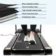 2.5HP Folding Treadmill with Incline, 12KM/H Electric Treadmill for Home Office Use, Bluetooth Music Cup Holder Heart Rate Sensor Walking Running Machine for Indoor Home Gym Exercise Fitness