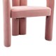 Modern Velvet Dining Chairs Set of 2, Upholstered Barrel Side Chairs Kitchen Armchair Accent Dining Chair, Comfy Vanity Chairs with Open-Back and 3 Legs, for Living Room/Dining Room/Bedroom, Pink