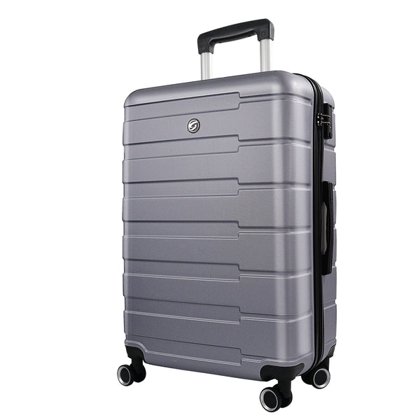 28-Inch Hard Shell Luggage with Secure Lock, Large Travel Suitcase with Spinner Wheels, Carry On Luggage Suitcase with Adjustable Telescoping Handle, Dark Blue