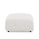 93" L-Shaped Sofa, Modular Sectional Sofa for Living Room, Minimalist Button Tufted Teddy Fabric Sofa Couch DIY Combination with Reversible Ottoman, for Living Room Apartment, Ivory Teddy Fabric