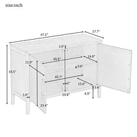 Storage Cabinet, Sideboard Wooden Cabinet with 2 Metal handles and 2 Doors, Large Storage Space Cabinet with A Adjustable Shelf, Suitable for Hallway,Entryway, Living Room, Bedroom, Espresso