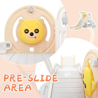 Toddler Slide and Climber Set 4 in 1, Kids Freestanding Slides with Basketball Hoop, Playground Slide Climber Playset, Freestanding Combination for Babies Play in Indoor & Outdoor, Pink