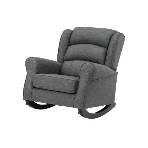 Triple Tree Grey Rocking Chair with Flared Arm