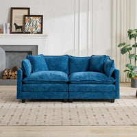 Triple Tree Cloud Sofa LoveSeat (Ottoman is not included), Modern Sectional Couch, for Living Room Bedroom and Apartment