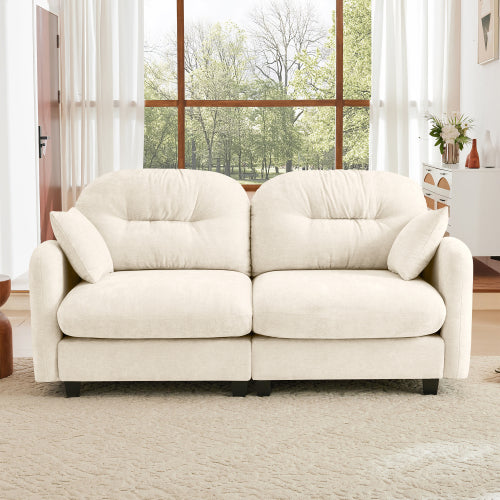 Triple Tree Loveseat Cloud Sectional Couches Chenille Fabric, Tufted Cushion Backrest Design, Ergonomic Design