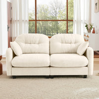 Triple Tree Loveseat Cloud Sectional Couches Chenille Fabric, Tufted Cushion Backrest Design, Ergonomic Design