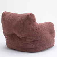 Bean Bag Chair for Adults and Kids, Bean Bag Chair with Arms, Comfy Accent Bean Bag Chair, Lazy Sofa Couch with Teddy Fabric for Living Room, Bed Room and Office, Bean Paste Red