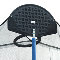 14FT Round Trampoline, Outdoor Trampoline with Basketball Hoop and Ladder, Recreational Trampoline with Safe Enclosure Net, ASTM Approved Outdoor Trampoline for Kids Teens Adults