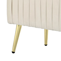 Storage Ottoman Bench, 44.5 inch Button-Tufted Ottoman with Safety Close Hinge, Upholstered Large Storage Bench for Living Room, Entryway, Hallway, Foot Rest, Solid Wood Frame, Support 220lbs, Beige