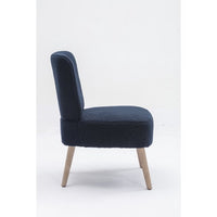 Accent Chair,Modern Teddy Fabric Armchair with Wooden Legs,Upholstered Tufted Back Club Chair Side Chair for Living Room Bedroom Home Office,Blue