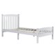 Twin Size Wood Bed Frame with Vertical Stripes Headboard and Footboard for Kids Teens, Modern Platform Bed Frame with Wood Slat Support, Mattress Foundation, Easy Assembly, White