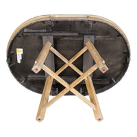Round Extendable Dining Table for 6, Modern Wood Kitchen Table with 16" Leaf, Farmhouse Round Dining Room Table, Seats up to 6 people, Weight Capacity 300 Pounds, Natural Wood Wash