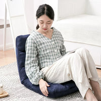5-Position Adjustable Floor Chair, Folding Padded Gaming Sofa Chair with Memory Foam and Back Support, Lounge Armless Recliner Sofa for Reading Game