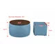 Round Ottoman Set with Storage, 2 in 1 Combination, Round Coffee Table Ottoman with Storage, Square Foot Rest Footstool for Living Room Bedroom Entryway Office, Blue