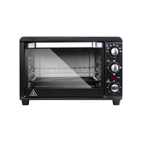 Toaster Oven 20Litres Capacity, Multi-function Stainless Steel Finish Timer-Bake-Broil-Toast Setting,1200W, 16x11in,Black,Extra Large
