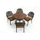 5-Piece Outdoor Aluminum Patio Dining Set, All-Weather Conversation Set 4 Chairs and 1 Round Table, 4 Chairs with Cushion and Backrest for Balcony, Lawn, Garden, Backyard