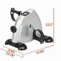 Mini Exercise Bike, Under Desk Bike Pedal Exerciser, Portable Foot Cycle Arm & Leg Peddler Machine with LCD Screen Displays, Home Use Hands and Feet Trainer