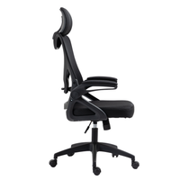 Ergonomic Office Chair, Desk Chair with Adjustable Height and Swivel Wheels, Home Mesh Computer Chair with Lumbar Support, Headrest and Armrest for Home, Study and Working, Black