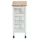 Kitchen Island Cart with Storage, Kitchen Cart for Home, Rolling Trolley Cart with 3 Drawers and 3 Storage Shelves, Dining Cart for Dining Room, Bar, Kitchen,White