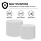Nesting Coffee Table Set of 2, Modern Circle Accent Coffee Tables for Small Spaces, End Table MDF Side Table for Living Room, Bedroom, Balcony, Office (White)