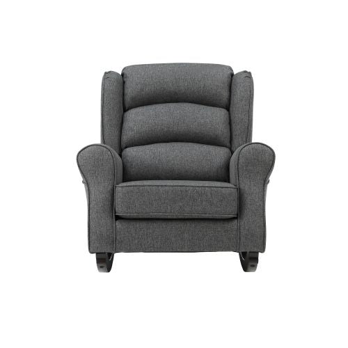 Triple Tree Grey Rocking Chair with Flared Arm
