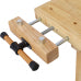 55" Solid Wood Workbench with 1 Drawer and Lower Shelf, Multi-Function Workbench for Garage, Woodworking Carpenter Workshop