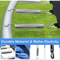 14FT Trampoline with Basketball Hoop & Balance Bar, Recreational Trampoline for Kids Teens Adults, Outdoor Trampoline with Enclosure Net & Ladder for Backyard Garden