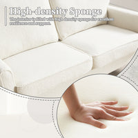 Triple Tree Loveseat Sofa, Mid Century Modern Love Seat, 2 Seater Sofa Couches for Living Room, Small Couch with USB & Removable Pillow Cover, Comfy Couch for Bedroom, Apartment