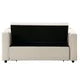 Convertible Sofa Bed with Pull-Out Bed, 58" Velvet Sofa Bed with Cup Holder and USB Port, Modern Loveseat Couch with 2 Pillows and 2 Big Side Pockets Folding Sleeper Sofa for Living Room, Cream White