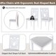 Dining Table Set for 4, Mid-Century 5-Piece Extendable Round Dining Table Set with 4 Upholstered Dining Chairs, Dining Table and Chairs Set for Kitchen Living Room Small Places, White