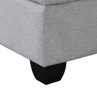 L-Shape Large Sectional Sofa Set, 89.8*60.2" 5-Seat Modular Couch Set with Convertible Ottoman, Linen Fabric Corner Couch Set with 2 Pillows, for Living Room Apartment Office, Gray