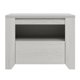 Nightstand, Wood Bedside Table Cabinet with 1-Drawer and A Storage Shelf for Bedroom Solid Wood Legs, Off White