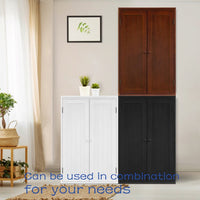 Bathroom Storage Cabinet,Wooden Floor Cabinet with Adjustable Shelf and Double Door,Free Standing Storage Organizer for Bathroom, Bedroom,Living Room,White