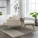 Velvet Accent Chair with Ottoman, Mid Century Modern Lounge Arm Chairs with Adjustable Backrest and Armrests, Button Tufted Comfy Single Recliner Armchair for Living Room, Bedroom, Small Spaces