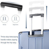 Hardside Luggage Sets, 2 Piece Suitcase Set Expandable with TSA Lock Spinner Wheels for Travel Women Man, 20 Inch and 28 Inch, Blue