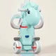 5 in 1 Rocking Horse for Toddlers, Balance Bike Ride On Toys with Push Handle, Backrest and Balance Board for Baby Girl and Boy 1-3 Years Old, Unicorn Kids Riding for Birthday Gifts (Blue)