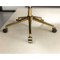 Swivel Office Chair,Upholstered Lounge Reading Chair with Golden Metal Base and Adjustable Height,Comfy Rolling Desk Chair for Living Room,Bedroom,Office,Restaurant,Black