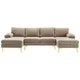 110" Accent Sofa, U-Shaped Sectional Sofa, Modern Upholstered Accent Sofa with Metal Legs and Padded Seat, 4-Seater Leisure Sofa Couch, for Living Room Apartment, Camel