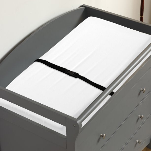 Changing Table Restraints Changing Table with 3-Drawer, Wooden Nursing Table with Safety Rail an ...