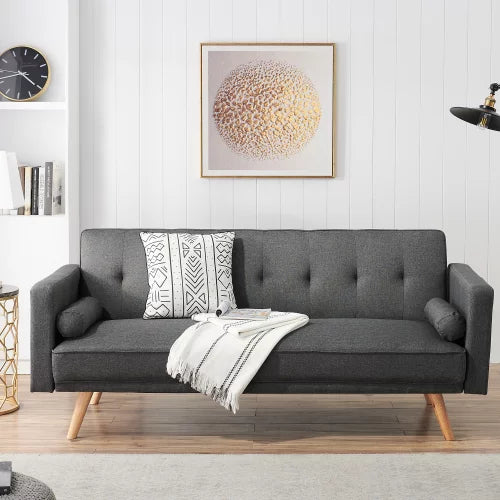 JINS & VICO Sofa Bed, Variable Bed Sofa Living Room Folding Sofa Bed Folding Recliner Sleeper Reversible Small couches for dorms,Dark Gray