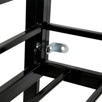 Twin Size Loft Bed with Desk and Shelves for Kids, Metal Bed Frame with 2 Built-in Ladders Hold Up to 200lbs for Bedroom