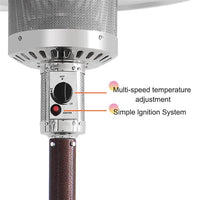 Patio Heater,46000BTU Outdoor Patio Heater with Table Design, Stainless Steel Burner, Triple Protection System, Outdoor Heater for Commercial and Residential, Upgrade, Bronze